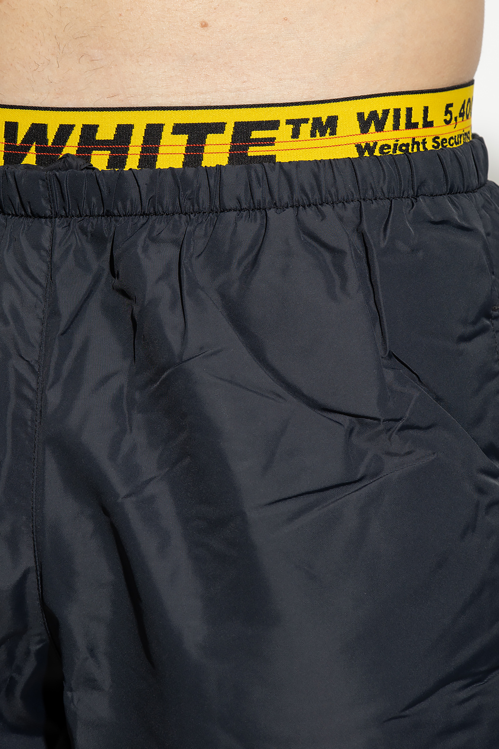 Off white on sale black swim shorts